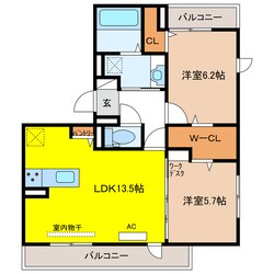 ローザセレスト　Ⅱの物件間取画像